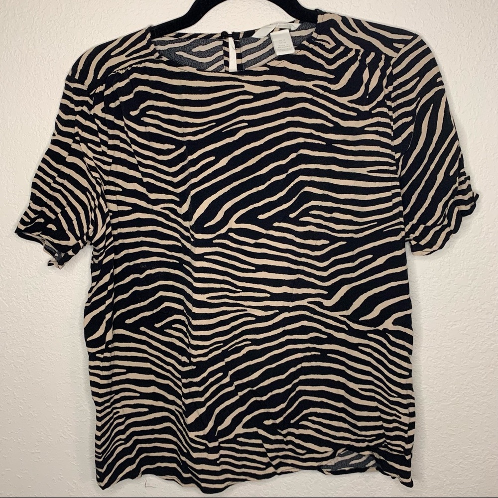 H&M Zebra Print Top